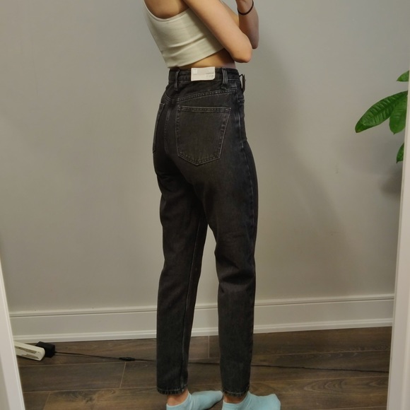 NWT Top Shop Moto Mom Jeans in washed black W26L32 - Picture 5 of 13